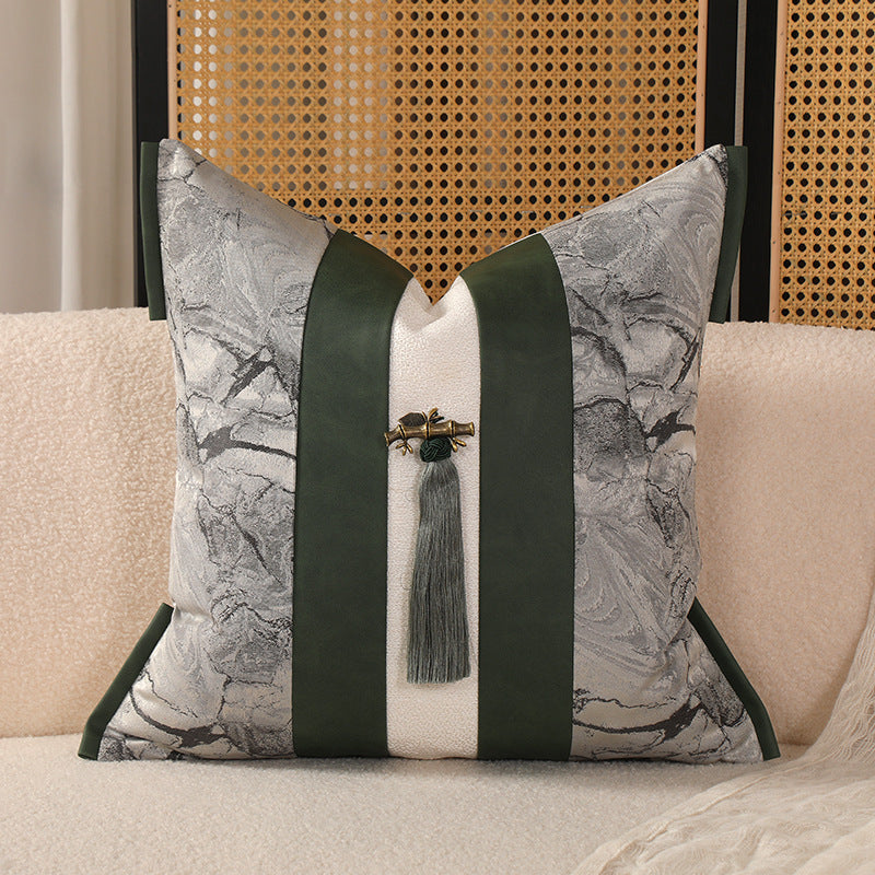 HKM-955987 Multi-Color Cotton and Linen 45x45cm Pillowcase in New Chinese Style