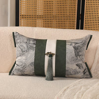 HKM-955987 Multi-Color Cotton and Linen 45x45cm Pillowcase in New Chinese Style