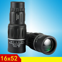 HKM-956051 16X52 Monocular Telescope for Smartphones - Powerful Optical Travel Lens with HD Clarity and Wide Field of View