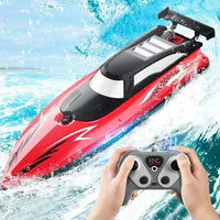 HKM-956243 2.4G High-Speed Remote Control Boat with Twin Propellers for Outdoor Fun