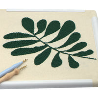HKM-956499 Wooden Embroidery Needle Set with Threader - 14.8cm Poke Tool for Decorative Stitching