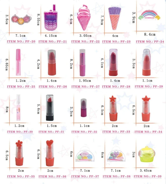 HKM-956627 Children's Mini Makeup Set - Princess Makeup Table Accessories for Ages 5-15 Years - Plastic, Flashing Colors