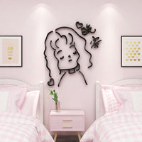 HKM-956755 Acrylic 3D Wall Stickers for Bedroom Decor - Available in Multiple Sizes