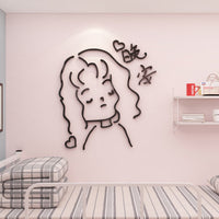 HKM-956755 Acrylic 3D Wall Stickers for Bedroom Decor - Available in Multiple Sizes