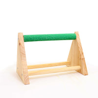 HKM-956755 Solid Wood Bird Perch Stand with Random Color Variations