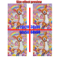 HKM-956819 Cartoon Flag Diamond Painting Mosaic - Full Circle Design for Creative Home Decor