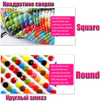 HKM-956819 Cartoon Flag Diamond Painting Mosaic - Full Circle Design for Creative Home Decor