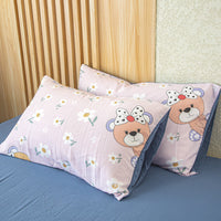 HKM-956819 Red Korean Style Washed Cotton Linen Pillowcase, 48x74cm