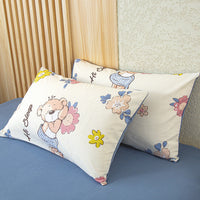 HKM-956819 Red Korean Style Washed Cotton Linen Pillowcase, 48x74cm