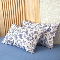 HKM-956819 Red Korean Style Washed Cotton Linen Pillowcase, 48x74cm