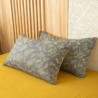 HKM-956819 Red Korean Style Washed Cotton Linen Pillowcase, 48x74cm