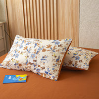 HKM-956819 Red Korean Style Washed Cotton Linen Pillowcase, 48x74cm