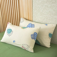 HKM-956819 Red Korean Style Washed Cotton Linen Pillowcase, 48x74cm
