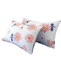 HKM-956819 Red Korean Style Washed Cotton Linen Pillowcase, 48x74cm
