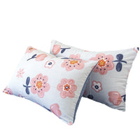 HKM-956819 Red Korean Style Washed Cotton Linen Pillowcase, 48x74cm