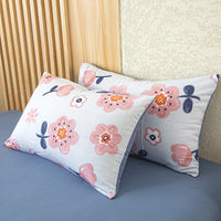 HKM-956819 Red Korean Style Washed Cotton Linen Pillowcase, 48x74cm