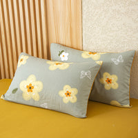 HKM-956819 Red Korean Style Washed Cotton Linen Pillowcase, 48x74cm