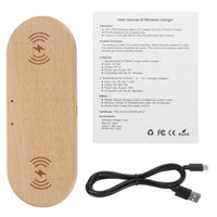 HKM-956883 Wooden Wireless Charger - 10W Bamboo, Beech & Walnut Options