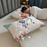 HKM-956947 Waterproof Latex Pillow Protectors Pair Pack - Quilted Polyester with Vibrant Patterns