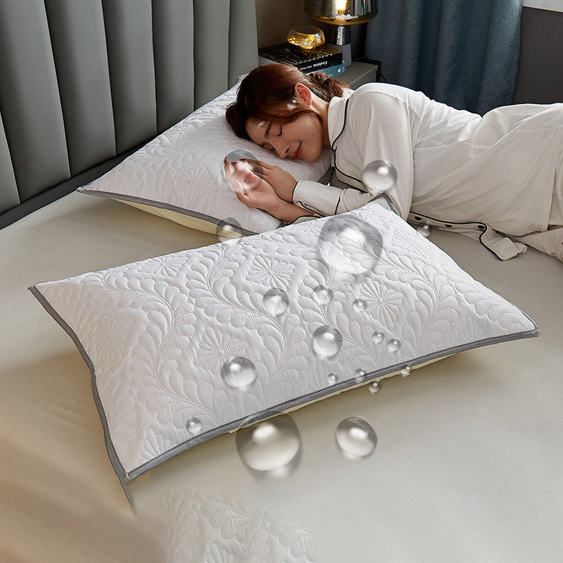HKM-956947 Waterproof Latex Pillow Protectors Pair Pack - Quilted Polyester with Vibrant Patterns