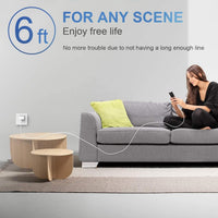 HKM-957011 6FT USB-C to Lightning Cable with Dual Fast Chargers for iPhone 15, 14, 13, 12, 11, SE, AirPods