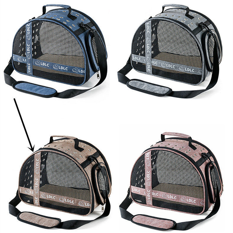HKM-957011 One Shoulder Portable Pet Bag for Travel - Waterproof Oxford Cloth Cat Carrier