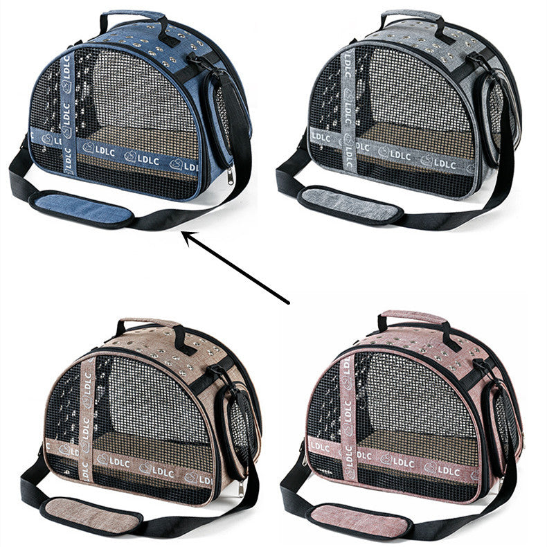 HKM-957011 One Shoulder Portable Pet Bag for Travel - Waterproof Oxford Cloth Cat Carrier