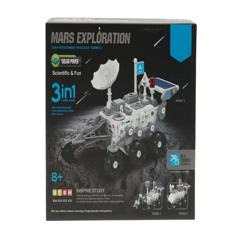 KTX-957075 3 in 1 Space Exploration Building Blocks Set - Mars Rover Educational Model Toy for Ages 8+