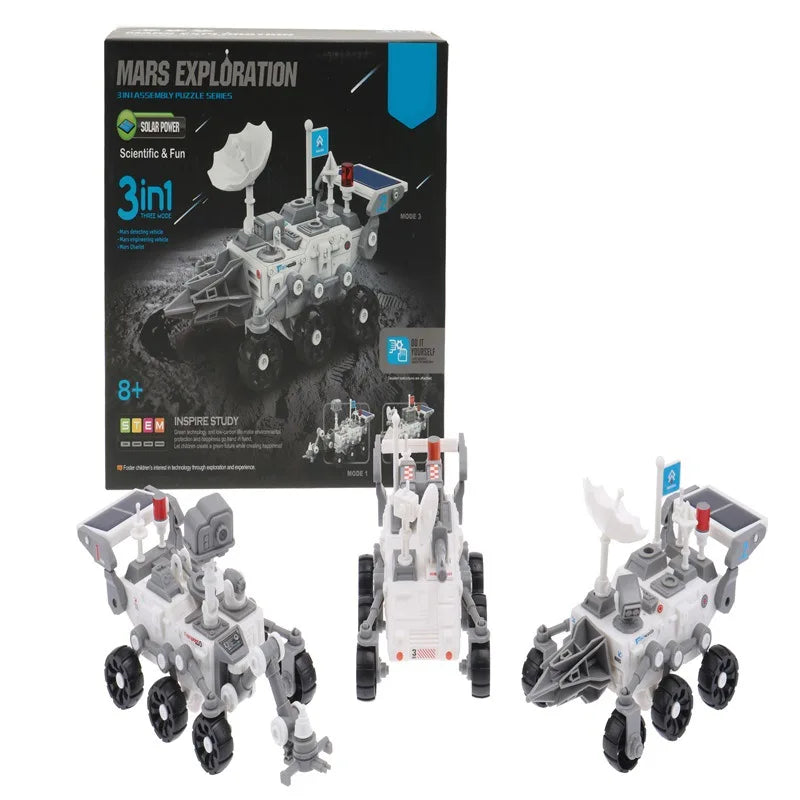 KTX-957075 3 in 1 Space Exploration Building Blocks Set - Mars Rover Educational Model Toy for Ages 8+