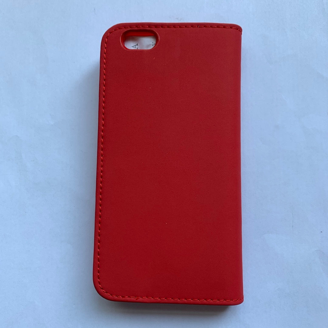 HKM-957075 Clamshell Flip Card Protector for Apple Mobile Phones - Durable Cowhide, PU, and TPU Materials