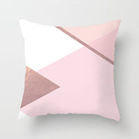 HKM-957203 Modern Geometric Peach Skin Square Pillowcase Cushion Cover - 45x45cm