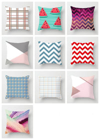 HKM-957203 Modern Geometric Peach Skin Square Pillowcase Cushion Cover - 45x45cm