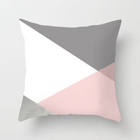 HKM-957203 Modern Geometric Peach Skin Square Pillowcase Cushion Cover - 45x45cm