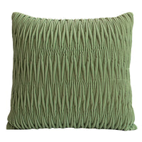 HKM-957267 Geometric Pattern Green Three-Dimensional Pleated Square Pillow Cover for Living Room