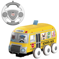 HKM-957395 Plush Animal Remote Control Car Toy with Music for Kids, Washable Soft Sponge Design
