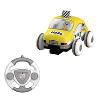 HKM-957395 Plush Animal Remote Control Car Toy with Music for Kids, Washable Soft Sponge Design