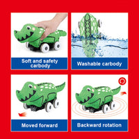 HKM-957395 Plush Animal Remote Control Car Toy with Music for Kids, Washable Soft Sponge Design
