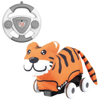 HKM-957395 Plush Animal Remote Control Car Toy with Music for Kids, Washable Soft Sponge Design