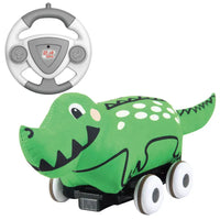 HKM-957395 Plush Animal Remote Control Car Toy with Music for Kids, Washable Soft Sponge Design