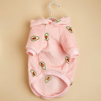 HKM-957395 Stylish Pet Hoodie with Avocado Print for Cats and Dogs