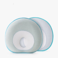 HKM-957651 Round Memory Foam Pillow with Pure Cotton Cover for All Seasons - Blue and Light Blue Options