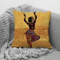 HKM-957779 African Ethnic Style Character Print Cushion Pillow for Office and Home 45x45cm