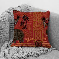 HKM-957779 African Ethnic Style Character Print Cushion Pillow for Office and Home 45x45cm