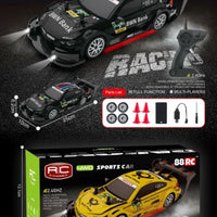 HKM-957971 Four Wheel Drive 15km/h Remote Control Drift Car with LED Lights and Adjustable Accelerator