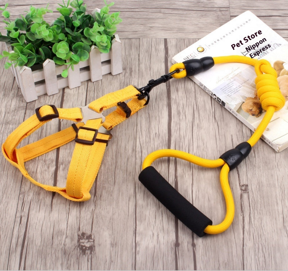 HKM-957971 Pet Harness and Rope Set with Collar and Chest Chain Options, Multi-Color Choices Available