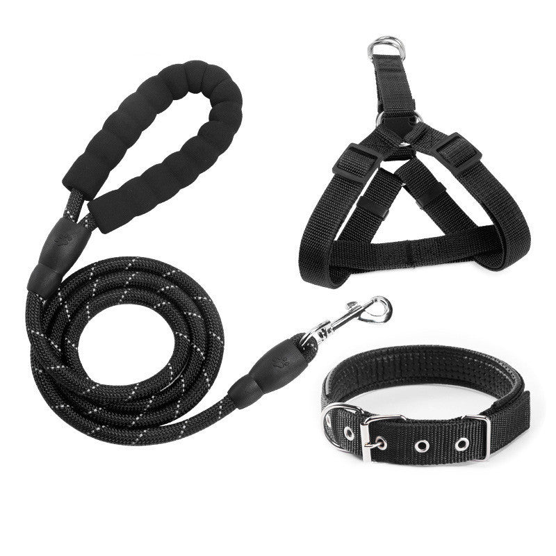 HKM-957971 Reflective EVA Pet Dog Leash and Collar Set - Fashionable and Simple Design in Multiple Colors
