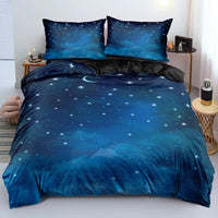 HKM-957971 Starry Sky Down Quilt Cover Set - Modern Three-Piece Bedding in Multiple Sizes