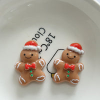 HKM-958099 DIY Christmas Ornament Accessories Set – Snowman, Elk, Santa & Holiday-themed Hairpins