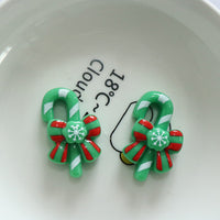 HKM-958099 DIY Christmas Ornament Accessories Set – Snowman, Elk, Santa & Holiday-themed Hairpins