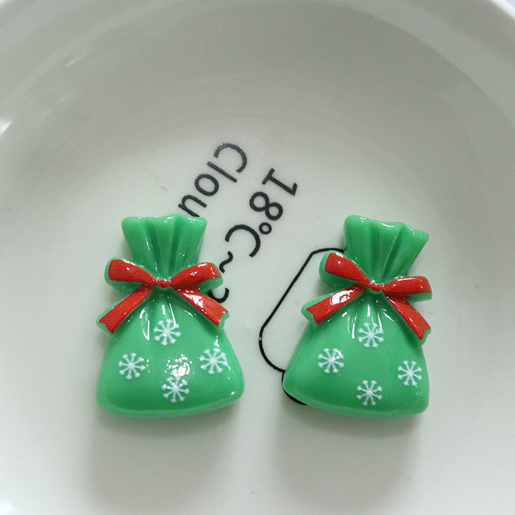 HKM-958099 DIY Christmas Ornament Accessories Set – Snowman, Elk, Santa & Holiday-themed Hairpins